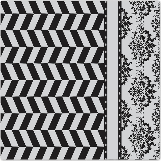 Damask Houndstooth Black Grey Design Ceramic Art Tile 4 25 X Damask Houndstooth Black Grey Design Ceramic Art Tile 4 25 X Contemporary Wall And Floor By Rikki Knight Llc
