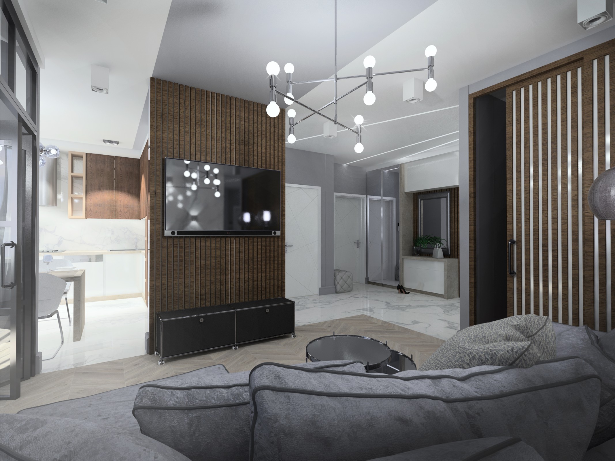 кухня-гостиная в ЖК "Изумрудный город" г.Геленджик