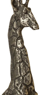 Giraffe Head Right Knob, Bronze With Copper Wash