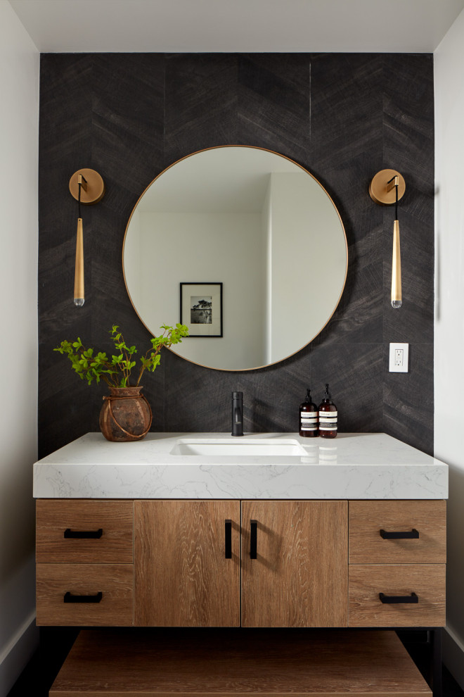 Inspiration for a contemporary powder room in San Francisco.