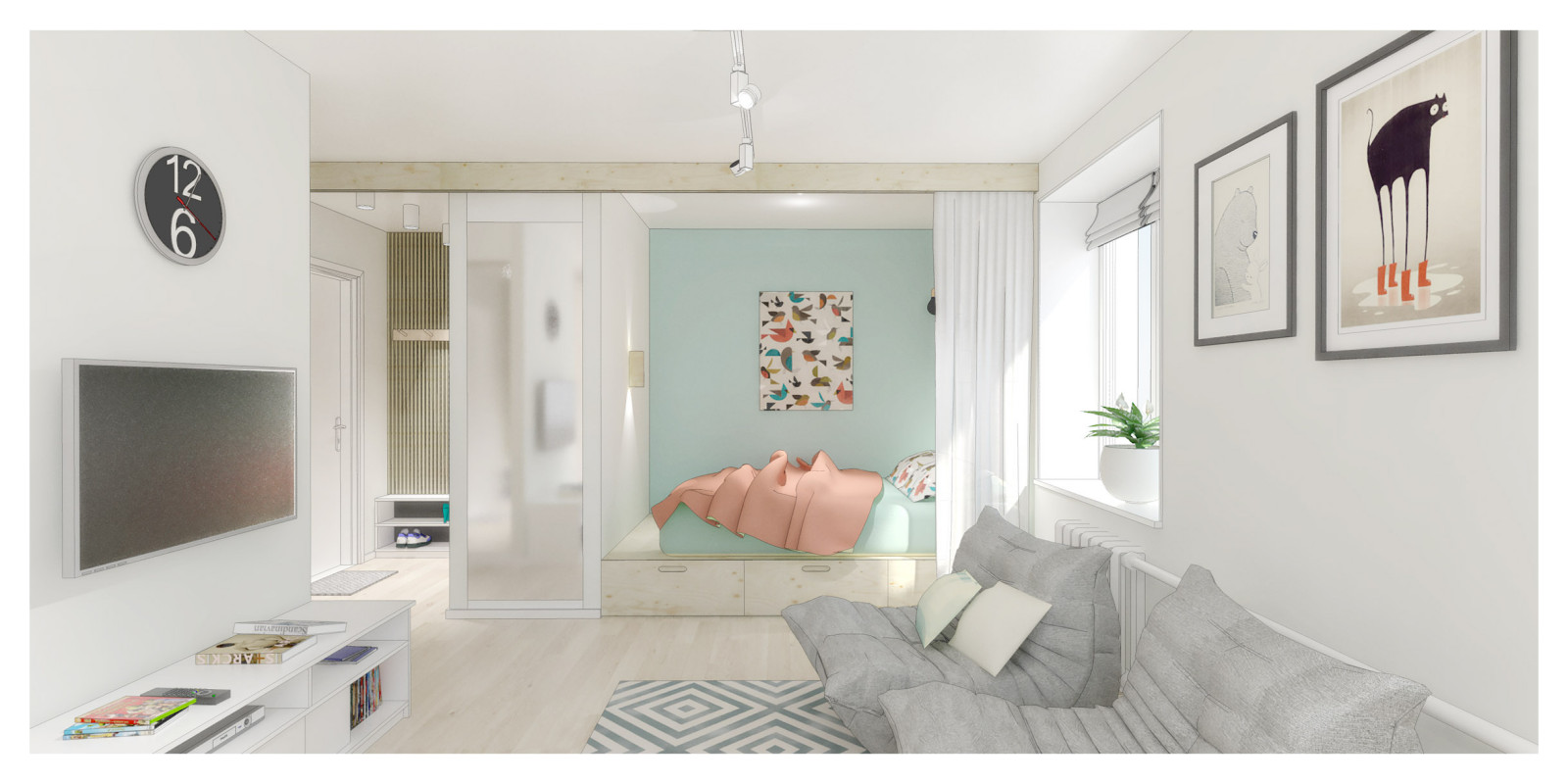 Однокомнатная квартира в Москве