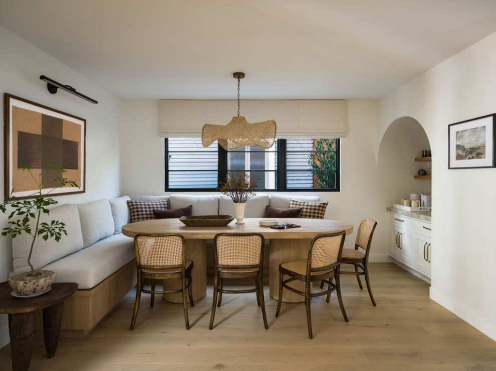 Custom Dining Banquette in Organic Modern Home | Orange County ...