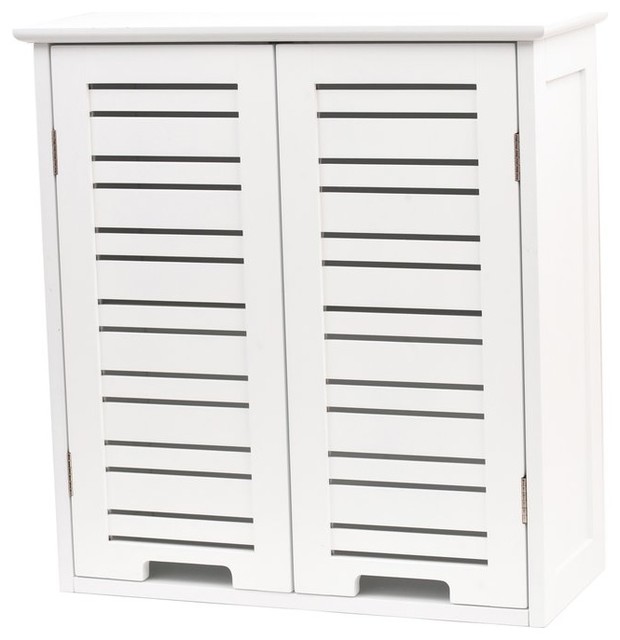 Double Doors Wall Mounted Bathroom Storage Transitional Bathroom by AMT