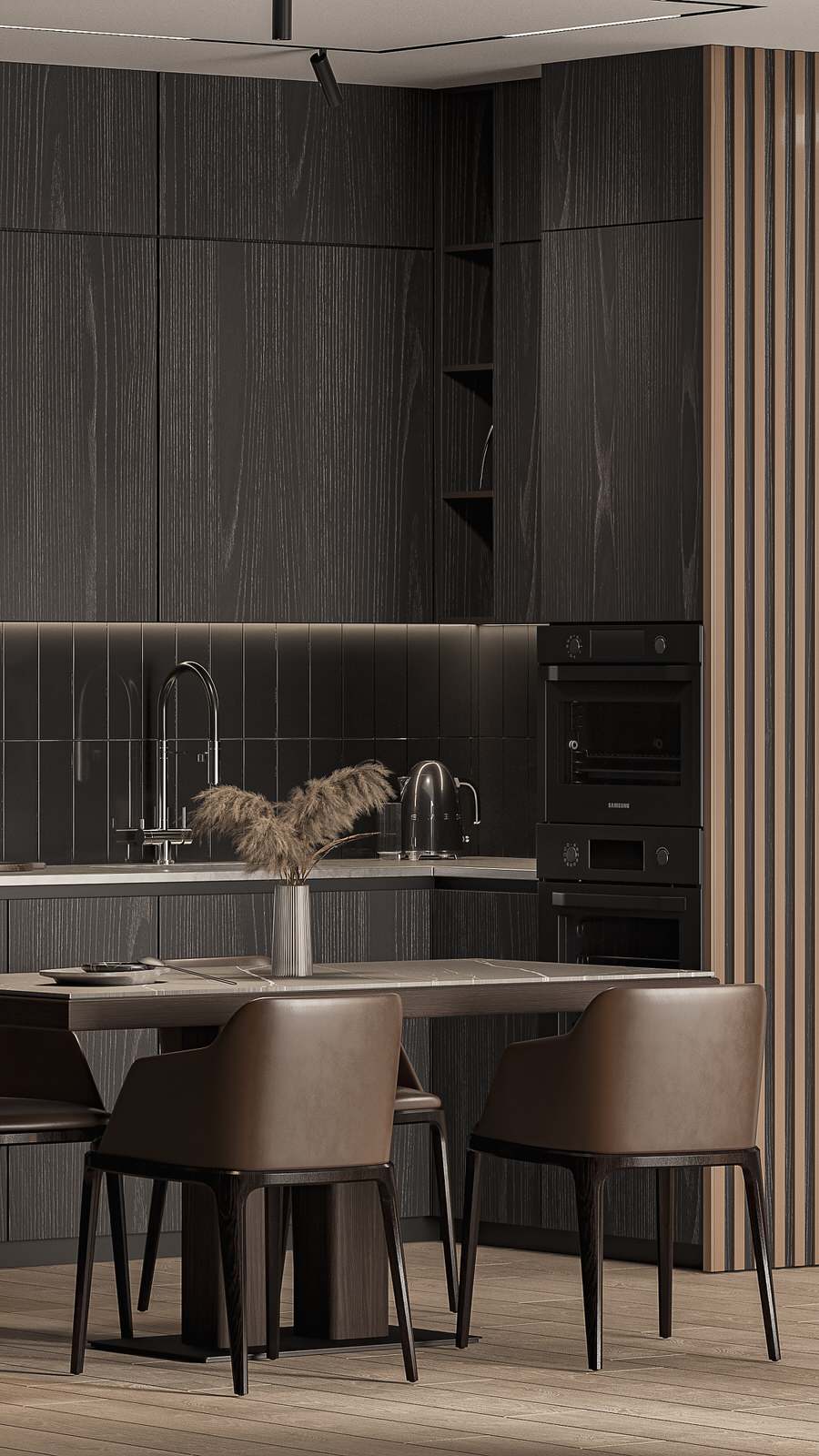 Шикарная кухня-гостиная в ЖК Clever Park