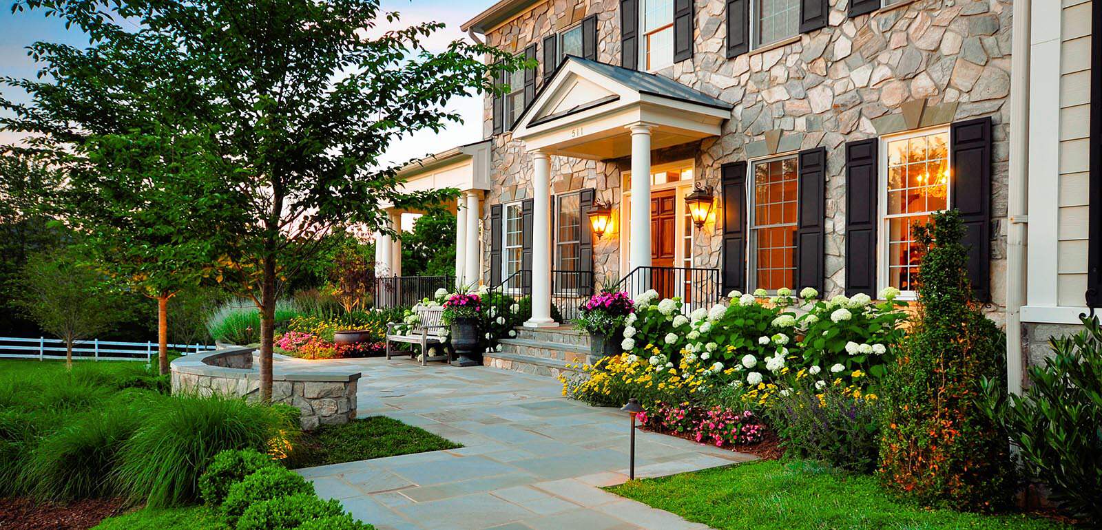 Landscaped Front Door Entrances