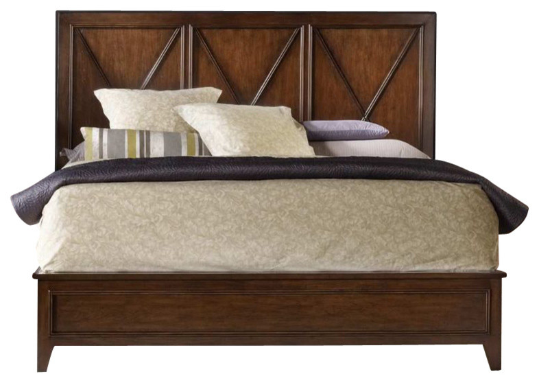 Hooker Furniture Lorimer Panel Bed in Warm Brown-King