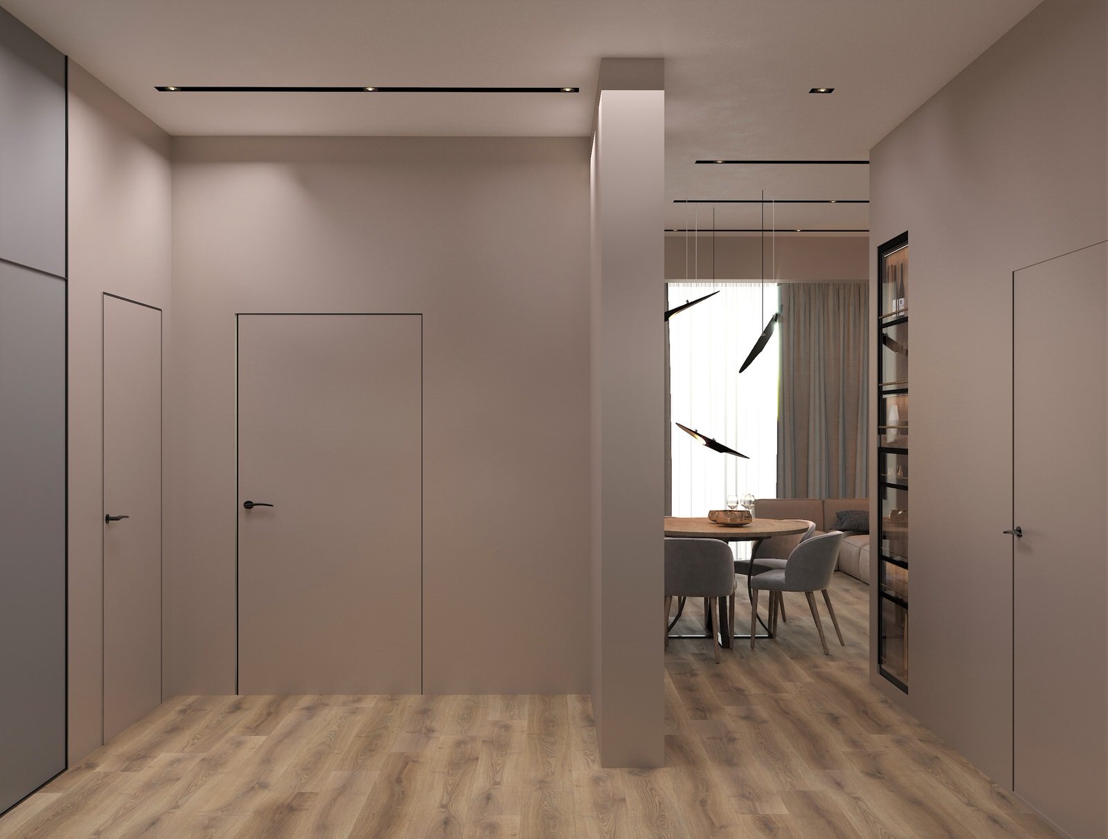 Двухкомнатная квартира в современном стиле с преобладанием древесных акцентов