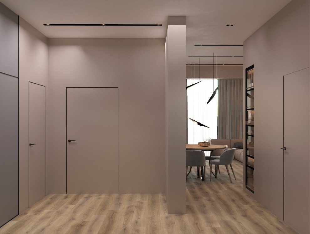 Двухкомнатная квартира в современном стиле с преобладанием древесных акцентов