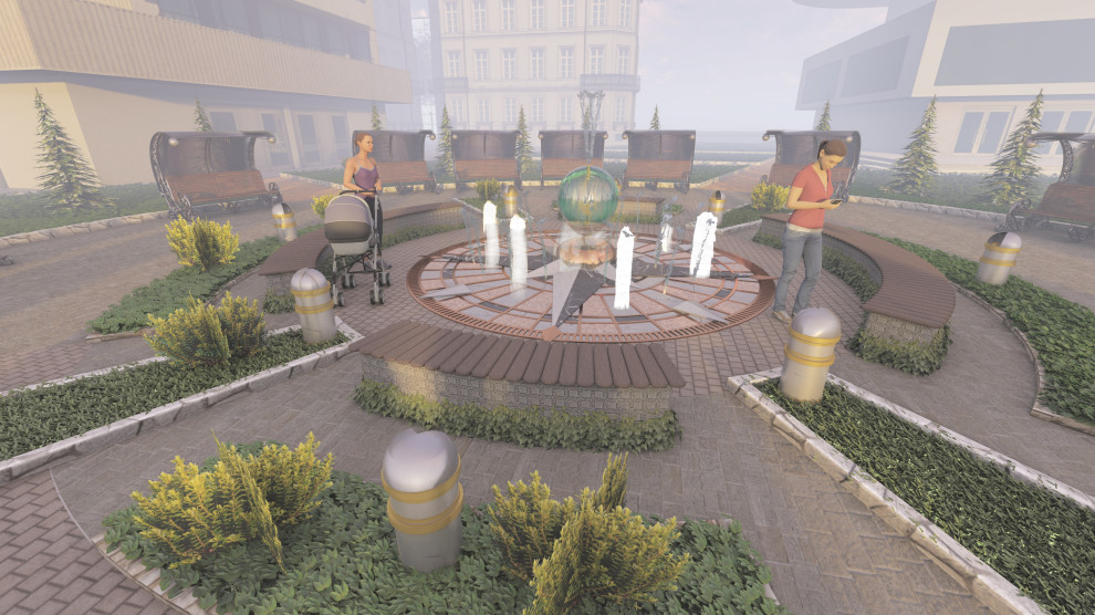 Эскиз -концепт фонтан "Роза ветров"