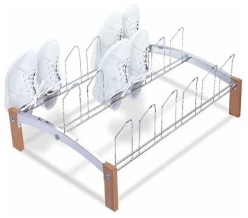 Organize It All 17305W-1 9 Pair Floor Shoe Rack