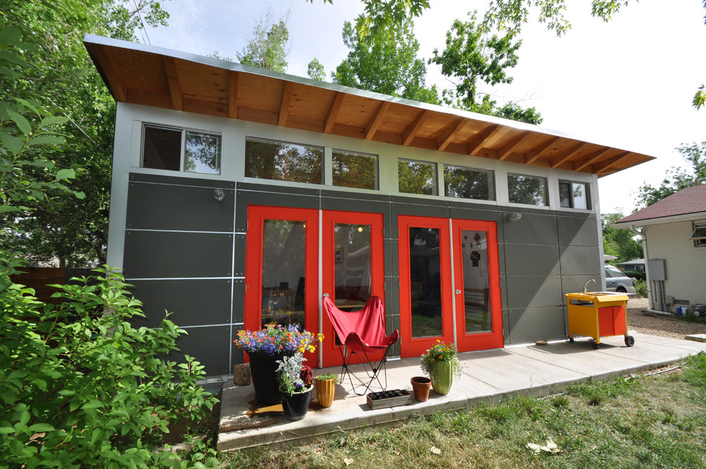 Design ideas for a modern shed and granny flat in Denver.