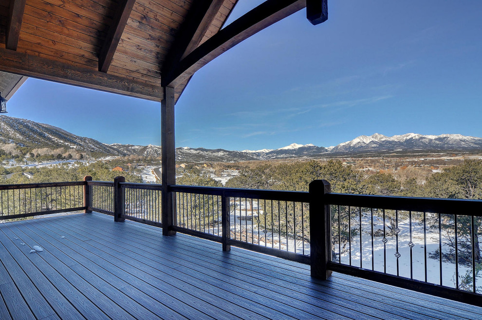 Inspiration for a rustic home design remodel in Denver