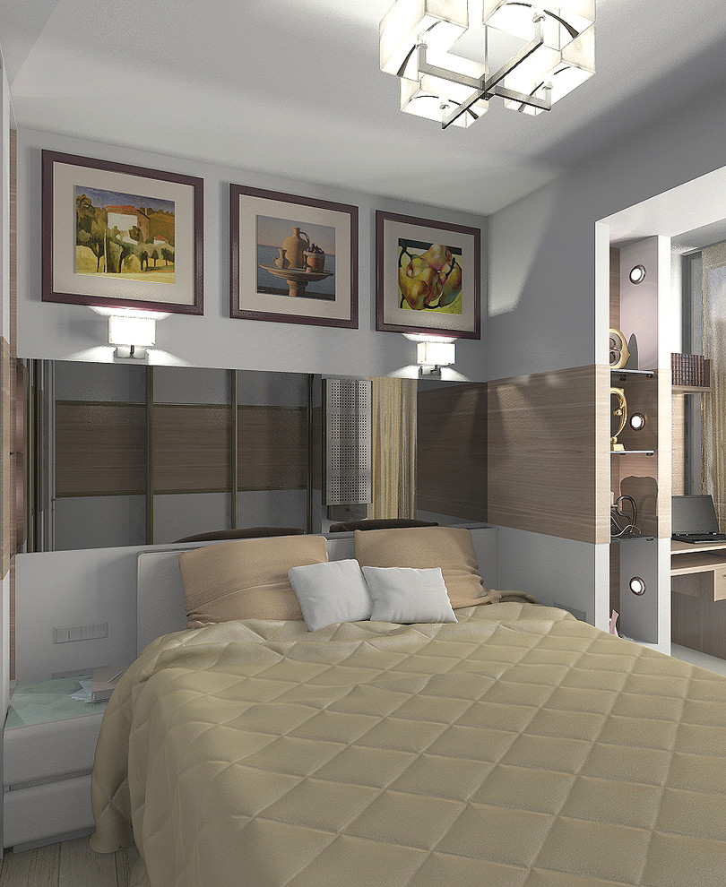 Спальня и лоджия в современном стиле