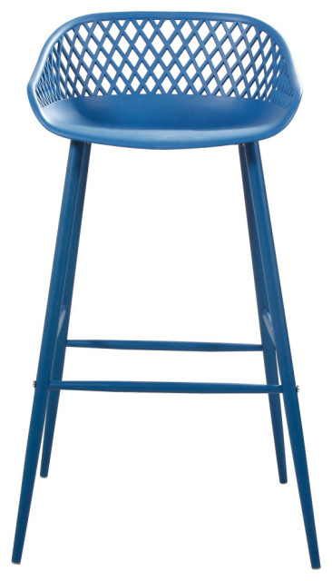 Piazza Outdoor Barstool Blue, Set of 2