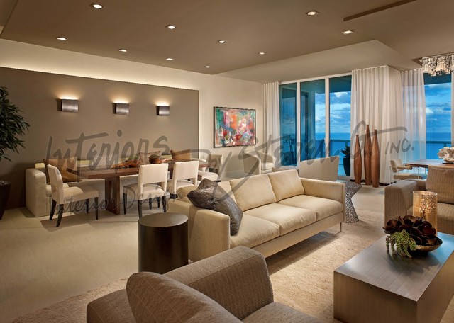 Interiors By Steven G Contemporary Living Room Miami