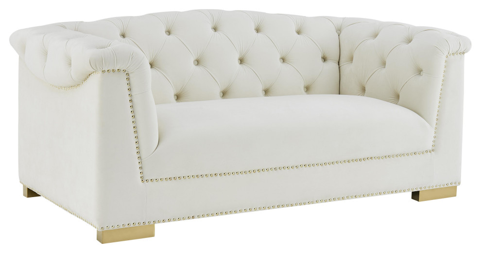 Farah Velvet Loveseat by Inpsire Me Home Decor Contemporary Loveseats by TOV Furniture Houzz