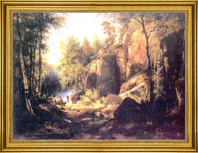 Ivan Ivanovich Shishkin-18"x24" Framed Canvas
