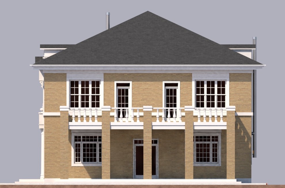 Коттедж с балконами