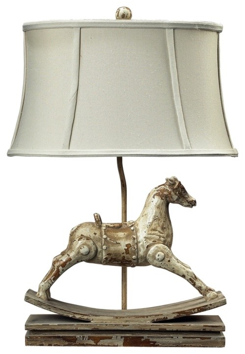 Dimond Lighting Carnavale Rocking Horse Table Lamp, Clancey Court Finish