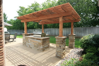 Outdoor Kitchens-Pergolas - Traditional - Patio - Dallas - by Pulliam Pools