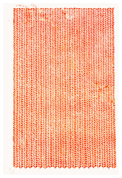 'Stockinette Orange' Art Print by Elisa Sandoval