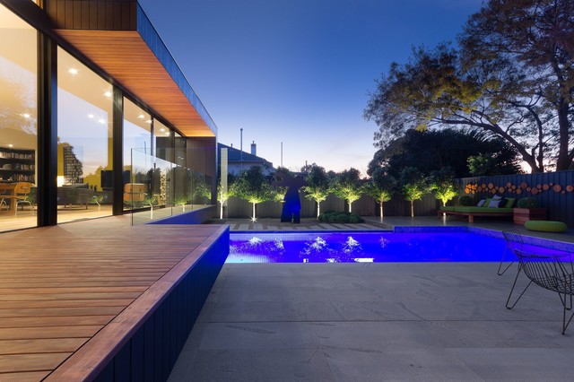 Glen Iris contemporain-piscine
