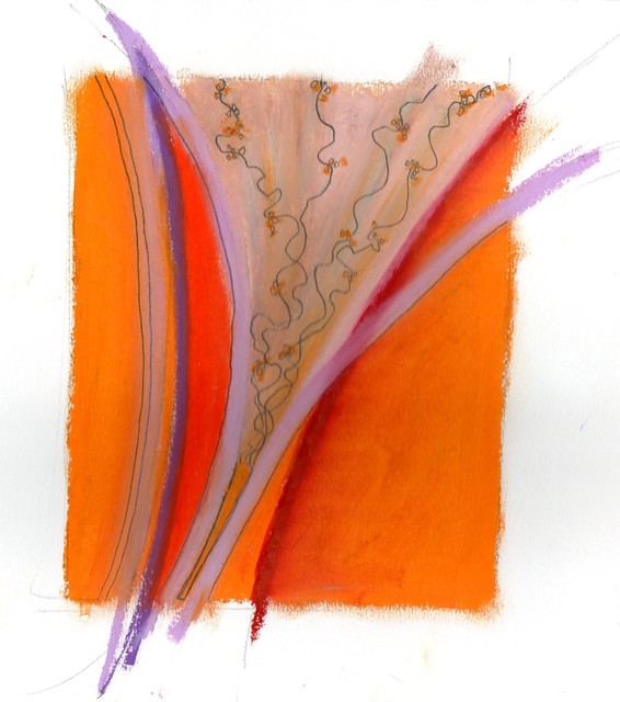 croquis aux pastels moderne-tableau-d-art