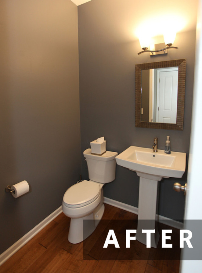 Example of a transitional home design design in Indianapolis