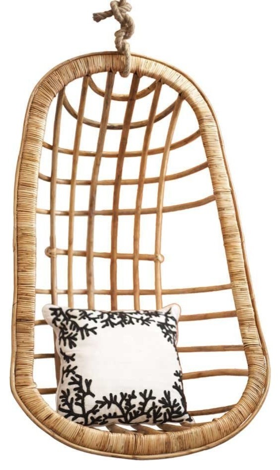 Two's Company Hanging Rattan Chair