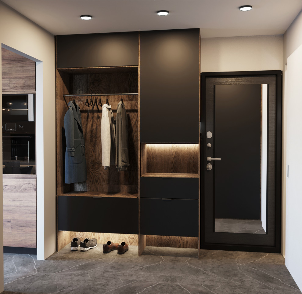 Квартира с деревянными элементами