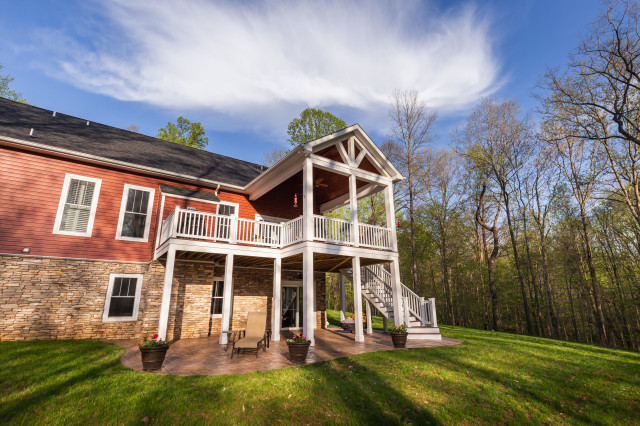 Street Covered Deck with patio contemporary-deck