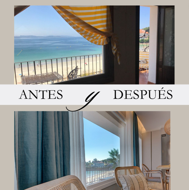 Antes & Despu&eacute;s Lazos con el Mar coastal-living-room
