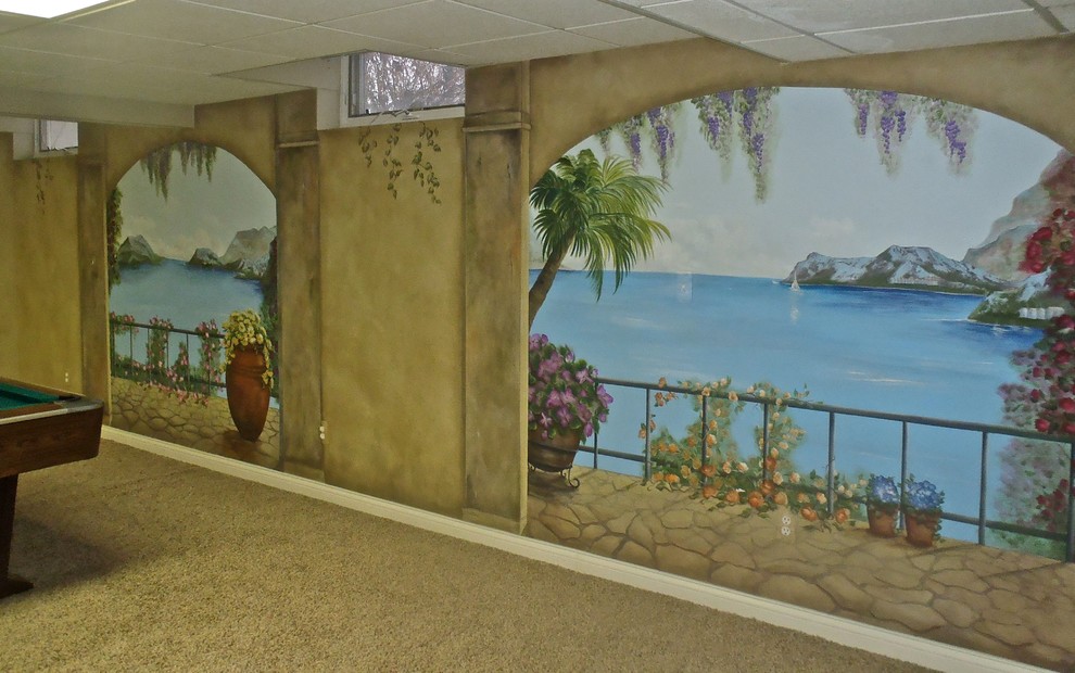 This is an example of a tropical basement in Detroit.