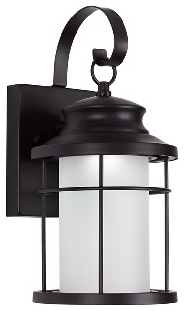 Warburton 13" High Black LED Outdoor Wall Light