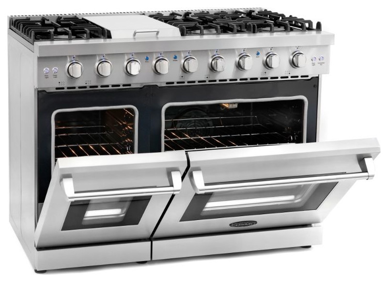 Cosmo COSEPGR486G 48 in. Stainless Steel Double Oven Gas Range