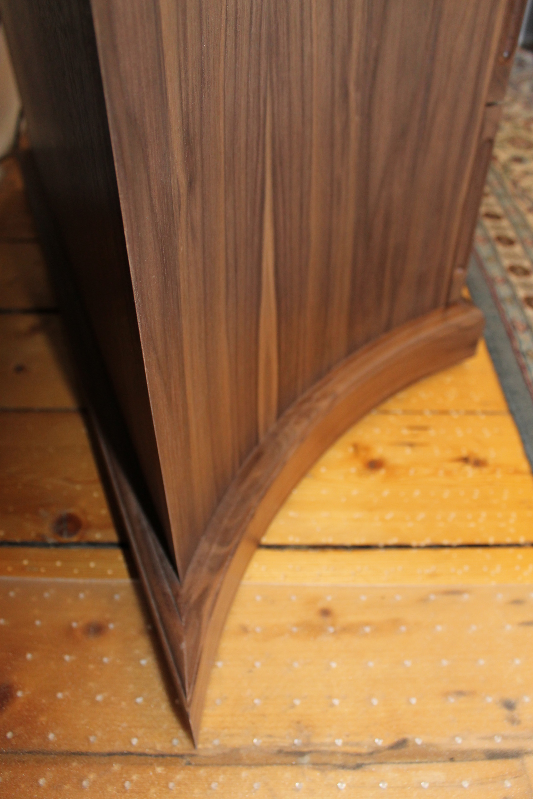 Walnut curved desk