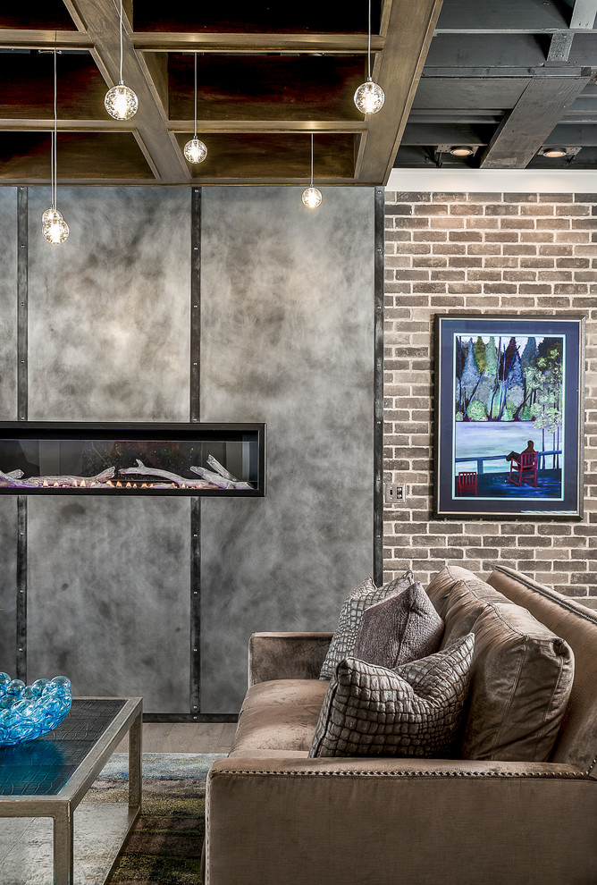 Modern Edgy Basement - Contemporary - Basement - Chicago - by Designing ...
