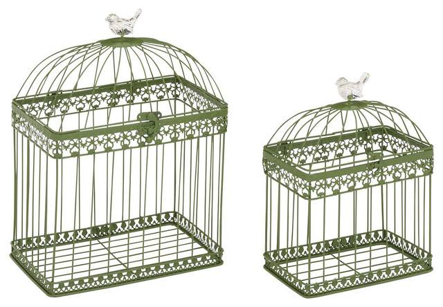 Adorable and Unique Acrylic Bird Cages, 2 Piece Set