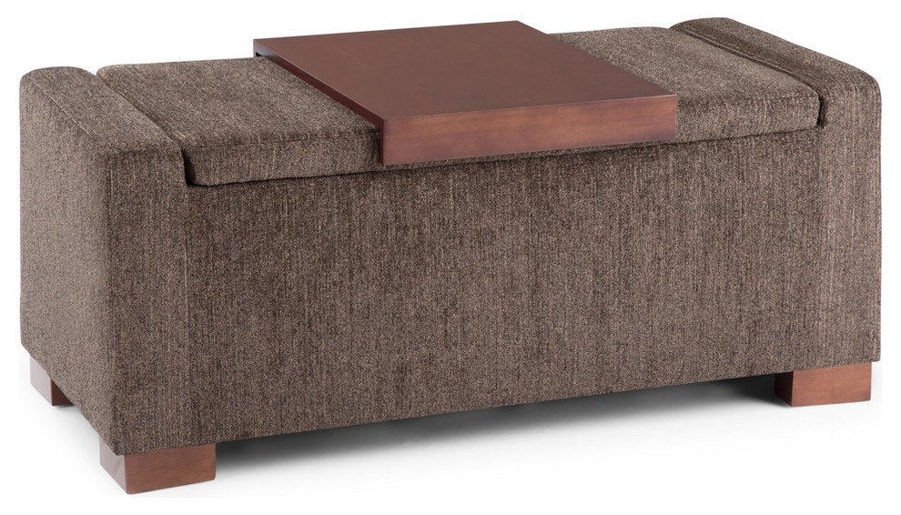 Bretton Lift Top Storage Ottoman Transitional Footstools And