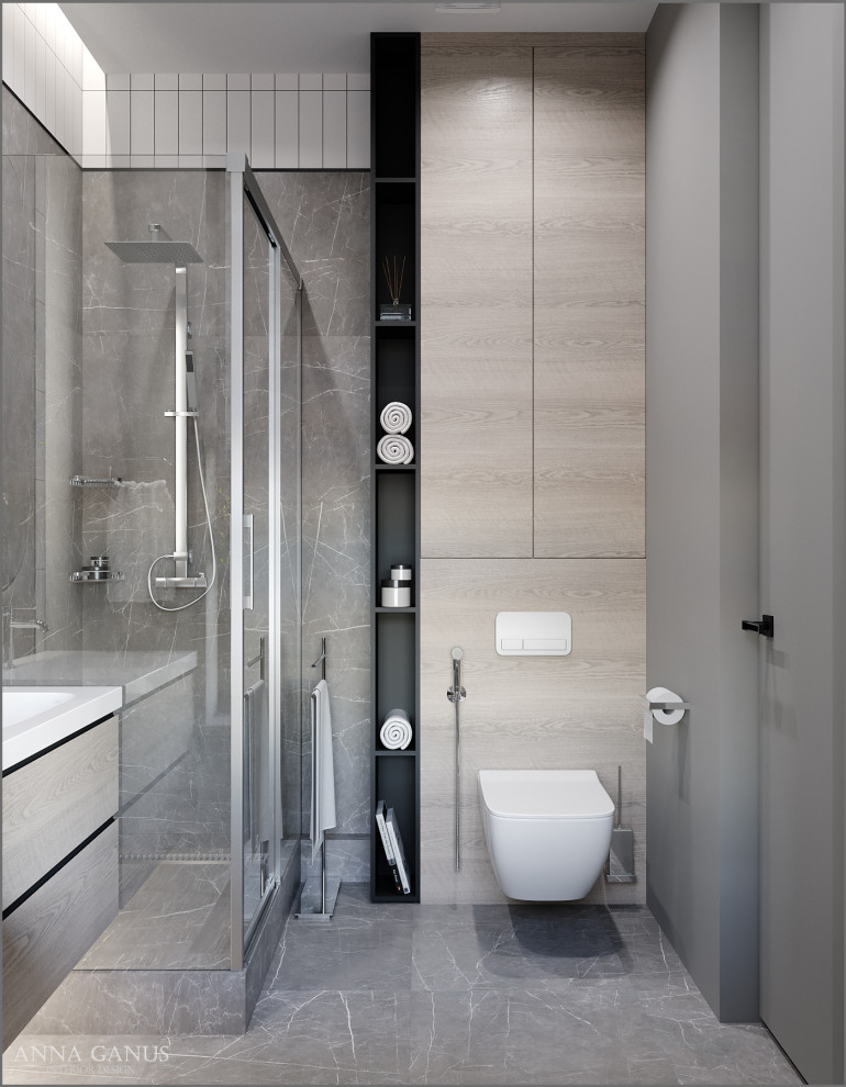 Монохромные линии. Проект квартиры в центре Екатеринбурга