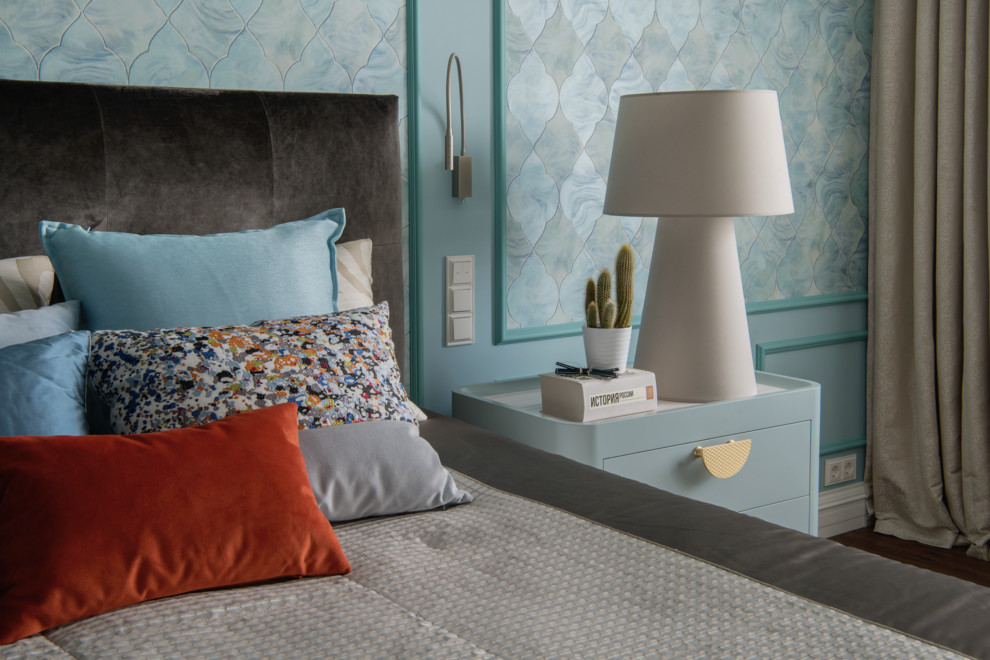 Спальня в цвете "тиффани"