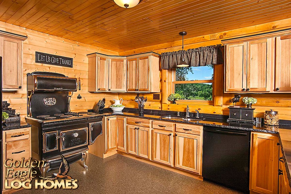 Home design - large rustic home design idea