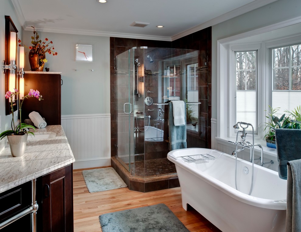 Traditional bathroom in Baltimore with an undermount sink.
