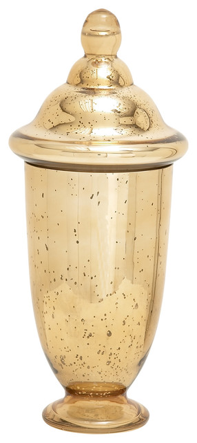 Glass Gold Jar, 8"x18"