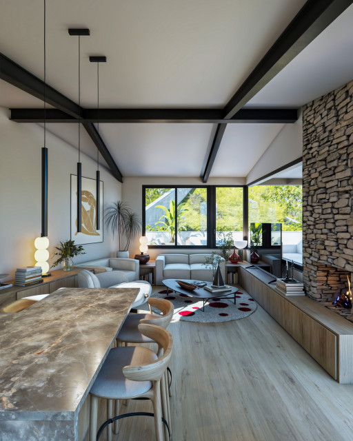 Vivienda unifamiliar en Vallirana contemporary-living-room