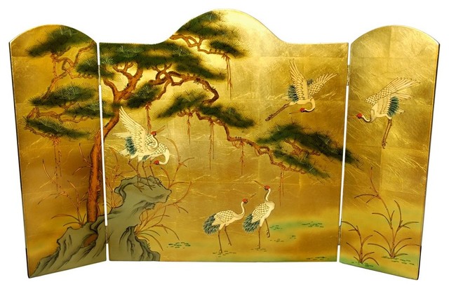Oriental Furniture - Lacquer Fireplace Screen & Reviews | Houzz Bring a touch of the Orient to your hearth. Hand-crafted by artisans in the Guangdong province of mainland China