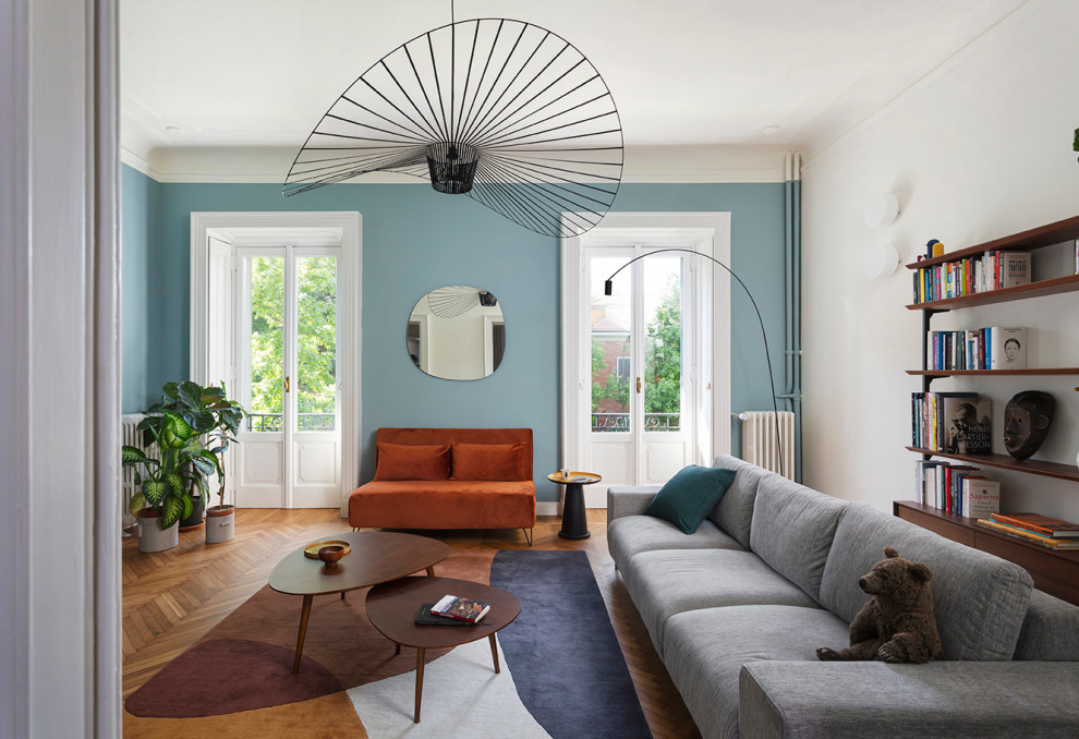 This is an example of a scandi living room in Milan.