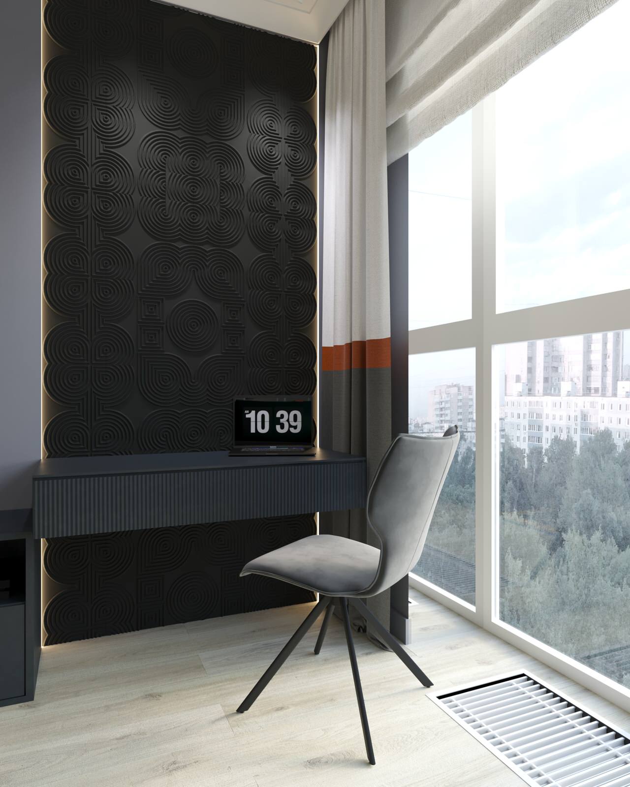 Рабочее место в гостиной