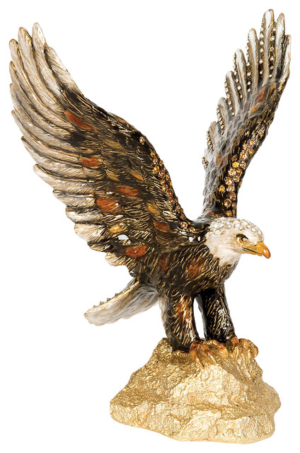 Lincoln Eagle Figurine Natural Finish Contemporary Decorative Objects And Figurines By Biggs Ltd Houzz