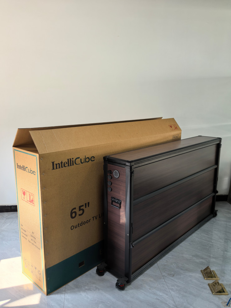 Outdoor TV lift cabinets